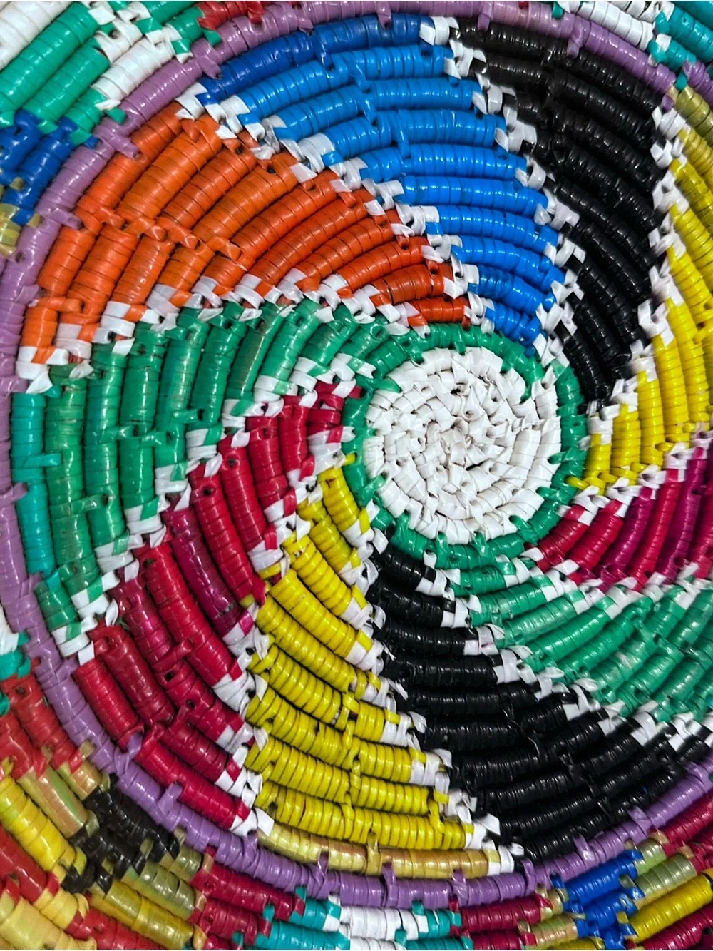 Jordanian heritage Colorful Woven Decorative Basket